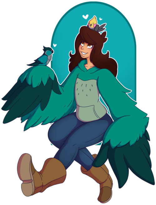 inkedmenagerie:  ~Where the Feathered Things Are~ Another YouTuber in a Harpy Hoodie. This time, it&