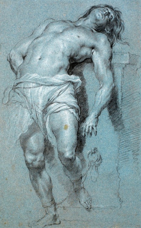 hadrian6:Semi Nude Male Chained to a Column.