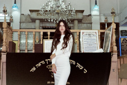 americanapparel:  Chen, model and sales employee of one year, gets ready for Hannukah at the Bet Hakneset Eliyahu Hanavi Synagogue in Tel Aviv. December 2014.
