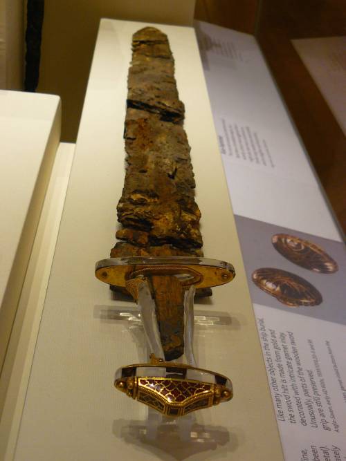 ancientart:Sword from the Anglo-Saxon Sutton Hoo ship-burial, dates to approximately AD&nb