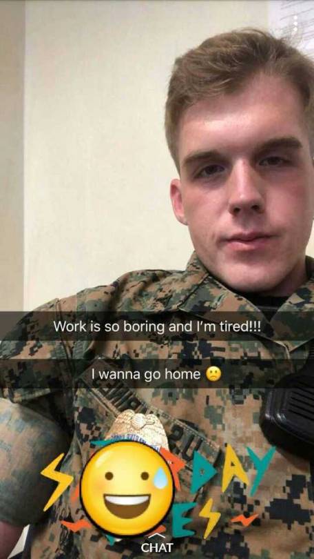 homevideoboys2:  baitedyoungguys:       Joe, USMC Military Policeman   Does this uniform also make you horny?  