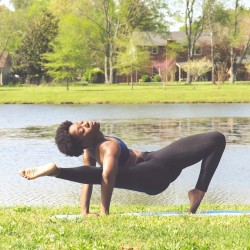 blackyogasuperstars:  Photo by _peaceloveslim Click https://instagram.com/p/2_M9CHtvef/ to communicate with them. My skin is made of the same melanin the universe is made of. So who am I? …a Goddess that’s who. 🌌🌞✊🏾👸🏾 #Yoga #yogadaily