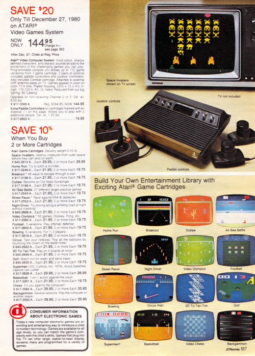 it8bit:  Atari VCS (2600) in the JCPenney Christmas Catalog (1980) Scan from Wishbook (via:iamsoretro)