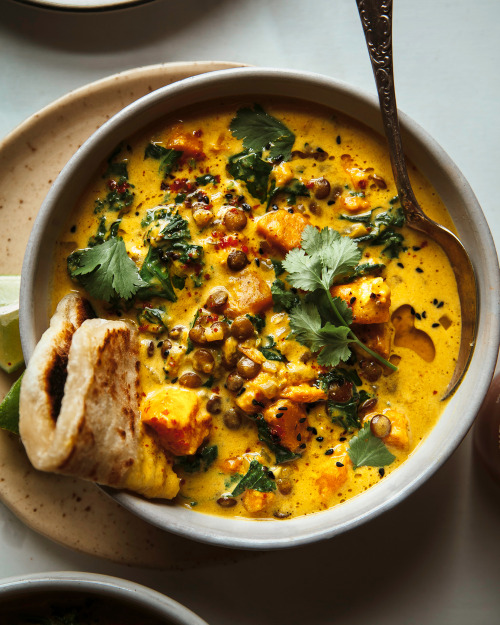 everythingwithwasabi:Ginger Sweet Potato and Coconut Milk Stew with Lentils & Kale
