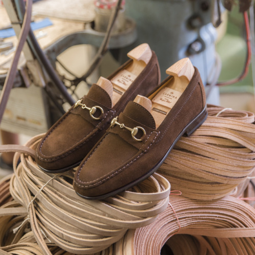 Introducing our New Blake stitch horsebit loafers in brown suede. Discover at Carmina shoemaker webs