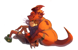 fubukishirou:  we’ll always be friends, won’t we guilmon? 