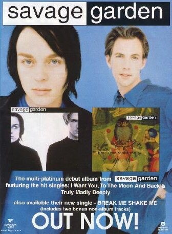 Darren Hayes Forever Promo Magazine Ad From The Savage Garden Single