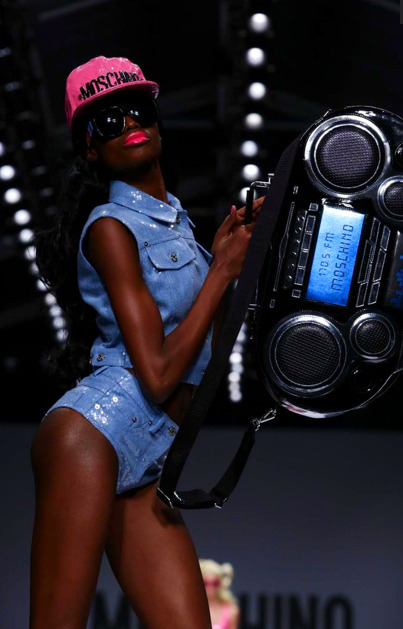 fkatwigs:  rick-owen:  Moschino S/S 15  literally black barbie 