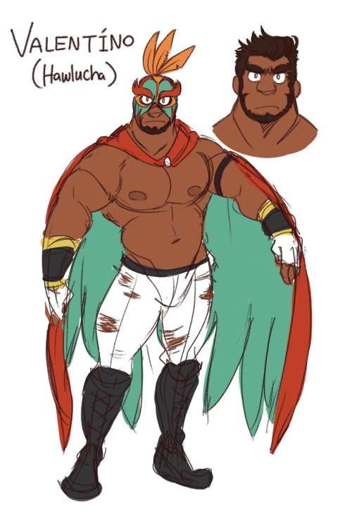 Several gijinkas I’ve been working on. Hawlucha, Cobalion, and Haxorus respectively!