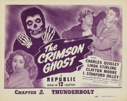 ronaldcmerchant:  the CRIMSON GHOST (1946) click to enlarge 