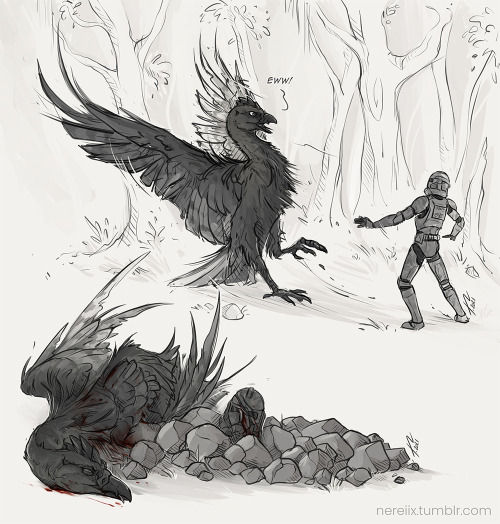 More sketches of scavenger birds from LtFAD because I just wanted to draw some wings&hellip;And 