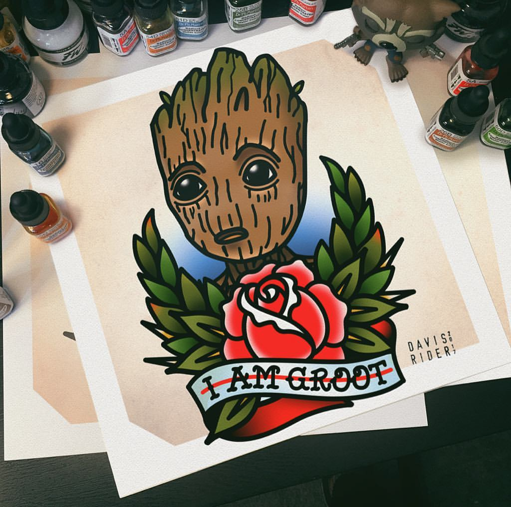 Latest Baby groot Tattoos  Find Baby groot Tattoos