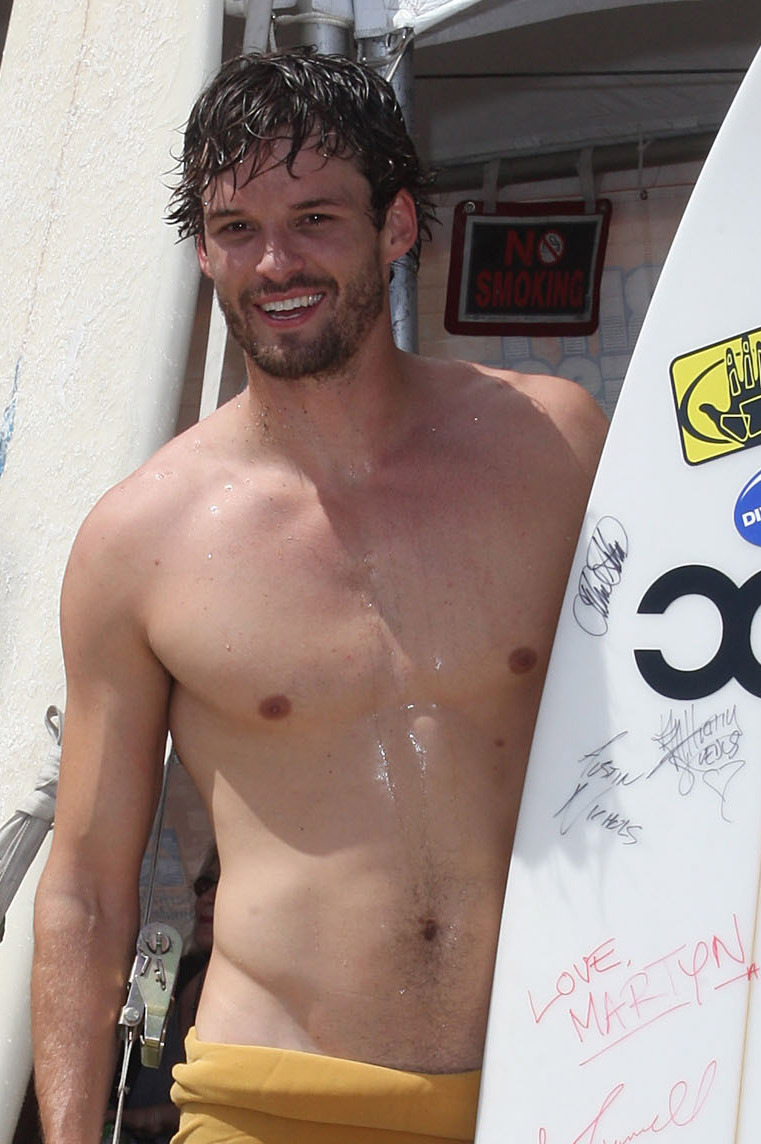 debriefed:  Candid: Austin Nichols surfing and shirtless