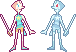 beesbeesbees:  please do not use or repost (reblogs totally fine!) without my permission. pearl and a hologram! i know this isnt the outfit she wore for the swordfight but i dont. care. i gave the hologram the new duds too because it’s totally not a