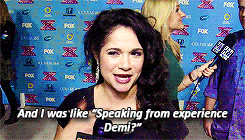 :  Can you share a fun moment you've had with Demi Lovato? 