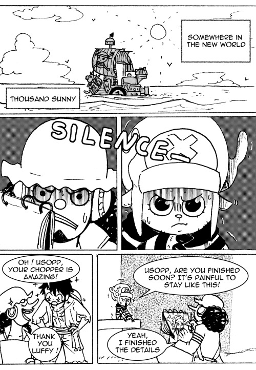 diakaisop: ART A comic inspired by chapter 10 of One Piece Party. I hope I represent the artistic ta