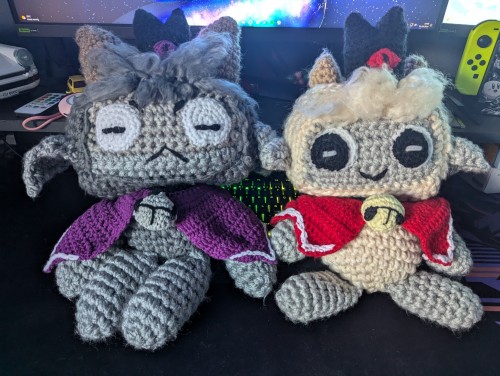 Hi, I've Already Posted These On My Tiktok Acc But I've Made The Lamb And The Goat As Crochet Plushies!