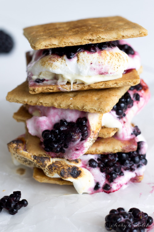 confectionerybliss:Blackberry White Chocolate Smores | 40 Aprons