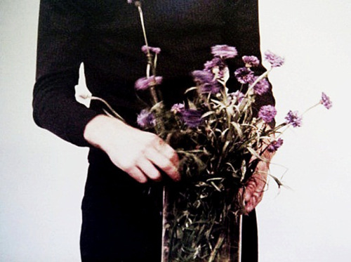 likeafieldmouse: Bas Jan Ader - Primary Time (1974) “Depicting the constant reorganization of a flower arrangement, yellow, red and blue flowers in a mixed assortment are constantly swapped and reconfingured until suddenly they are composed entirely