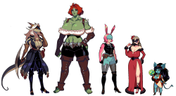 s-purple:  All female party members, now