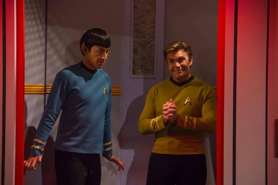 What happens in the turbo lift … #productionstill #episodeIV #TheWhiteIris #startrekcontinues #tos #startrek #webseries #fanfilm #enterprise #stc #vicmignogna #captainkirk #kirk #toddhaberkorn #spock #Vulcan