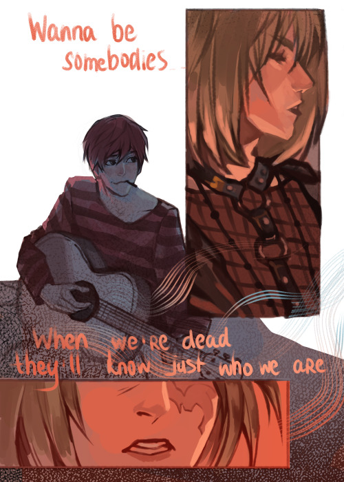 The song /// Manson The Nobodies AcousticA headcanon: Matt plays acoustic guitar, Mello gets irritat