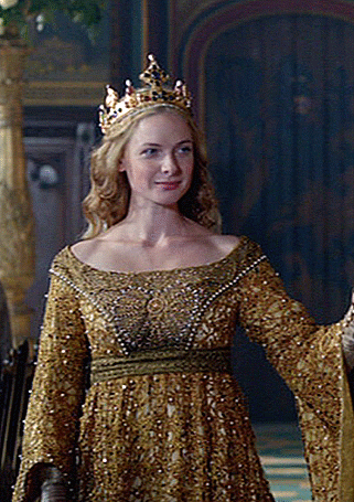 periodcostumelover:Elizabeth Woodvilles coronation gown in The White Queen 1x02