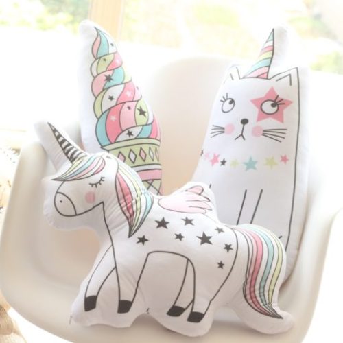 curatepop:  (via Unicorn Motif Cat Ice Cream Pillow - Unicorn Magic Collection. Use code CURATEBLR for 15% off + Free Shipping)   💙