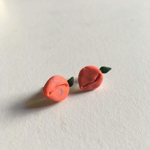 New fruit earring studs in the shop! https://www.etsy.com/listing/726879510/fruit-stud-earrings?ref=