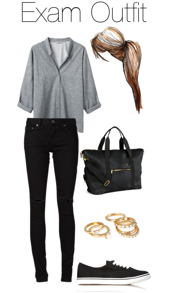 Belleza — Exam Outfit by naynay910 featuring H&M Helmut by...