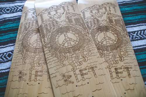 Laser-engraved skateboard decks available online now!riftsupplyco.comLimited Stock Available