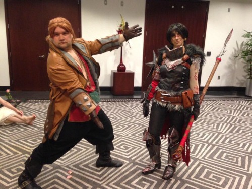 some-kinda-sneaky-witch-thief: I am Hawke!!! DA group at magic city con, Alabama. MY CASSANDRA COSPL