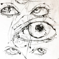 lademonita:  Ink studies of eyes