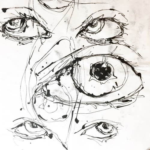 lademonita:  Ink studies of eyes