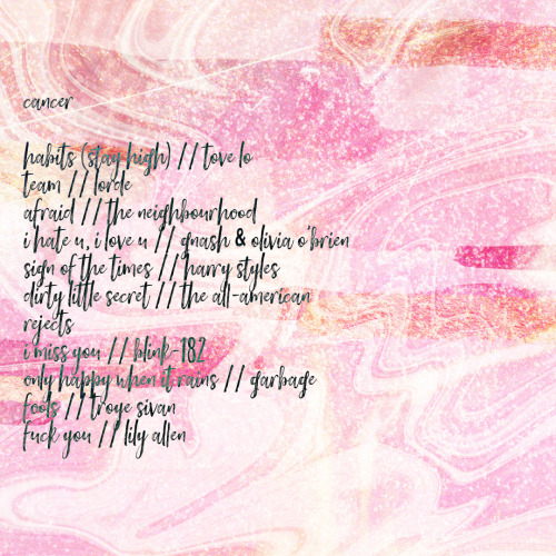 Hey, I Asked The Zodiac Playlist Thing. I Think You Should Make Them, That Would Be Fun!