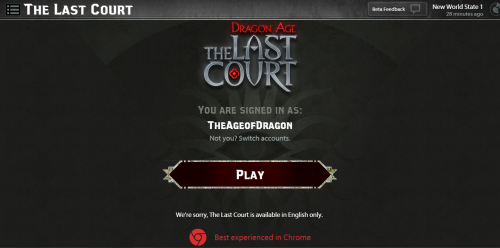 ageofdragon:The Last Court is now available on the Dragon Age Keep! Go check it out, it will be unde