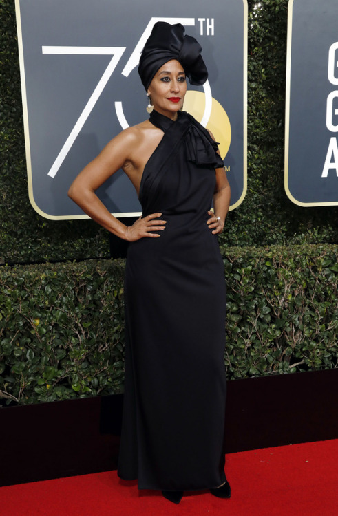 celebsofcolor:  Tracee Ellis Ross attends The 75th Annual Golden Globe Awards at The Beverly Hilton Hotel on January 7, 2018 in Beverly Hills, California.