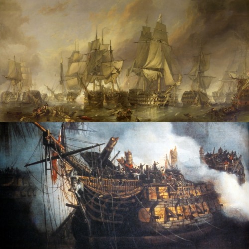 ladyinredcoat:Today in history - the Battle of Trafalgar (21st October): one of the greatest naval b