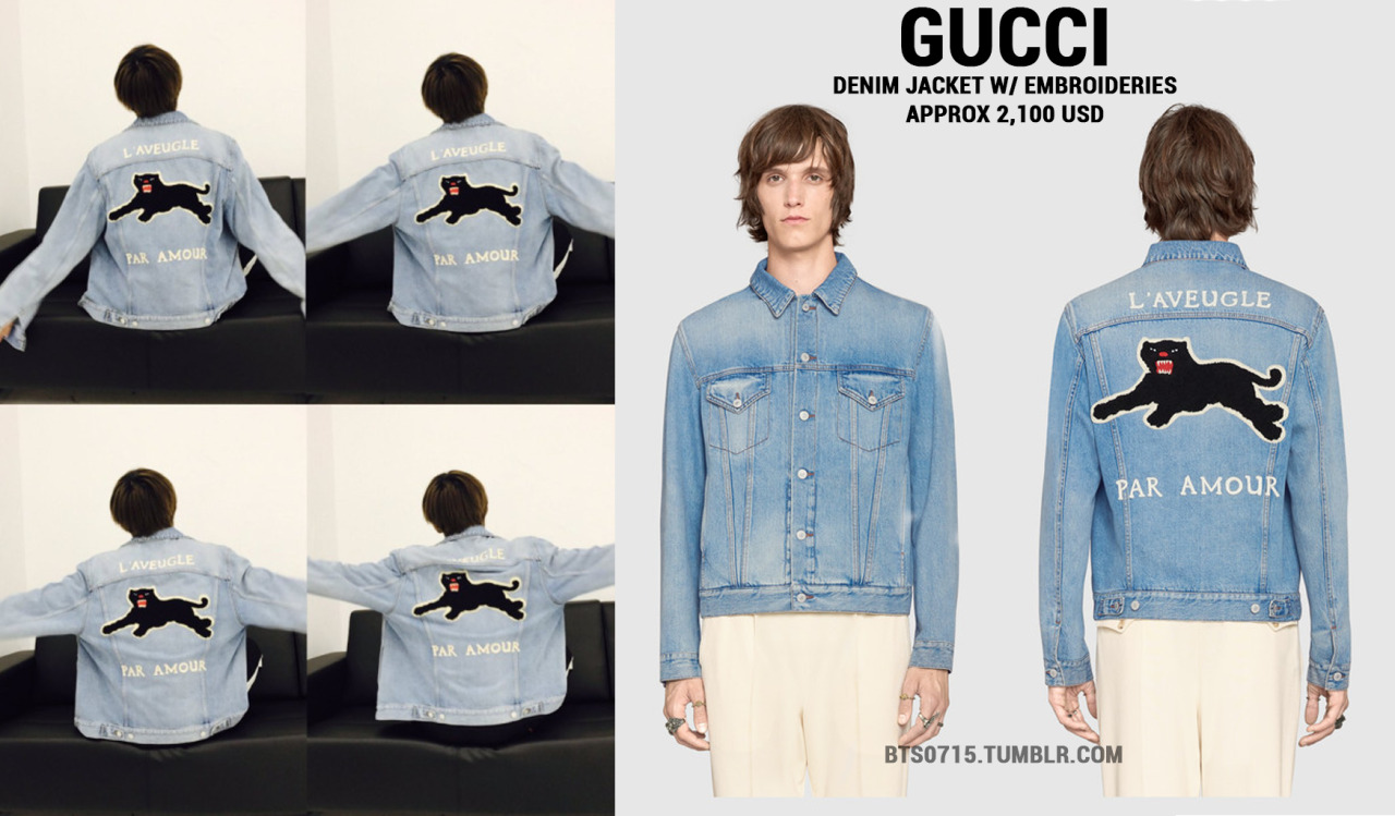 BTS FASHION/STYLE FINDER — 161218 | : GUCCI - denim w/...