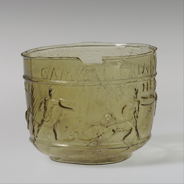 Glass cup, Roman, Early Imperial, Julio-Claudian