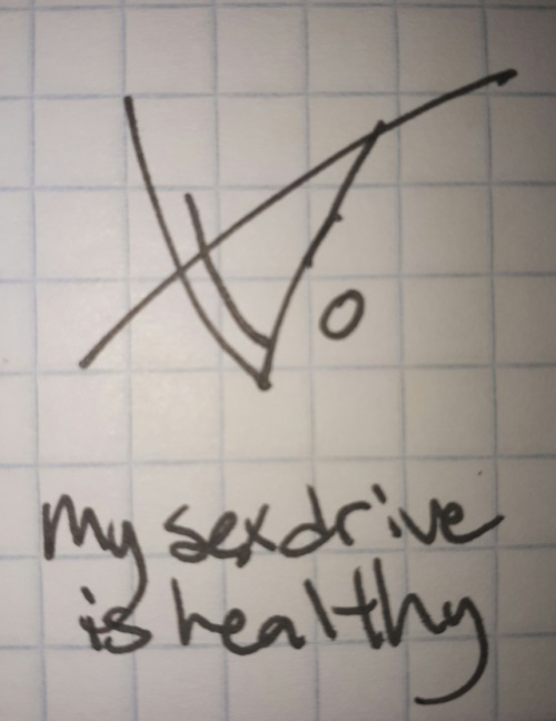 &ldquo;My sex drive is healthy&rdquo; Trace this sigil with your finger over your lower abdo