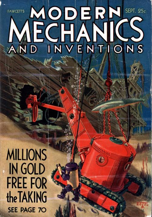 Modern Mechanics, September 1931“A diving suit which its inventor, Harry L. Bowdoin of New York, cal