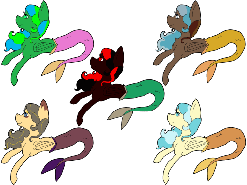 ask-mermare-zamira:  Thank you for following! For the 50(49, as one blog has deleted since I made this) followers picture I decided to do the palette swap with each of my followers. (For those who didn’t/I couldn’t find an OC for, I dedicate either