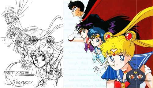  Sailor Moon Animanga Books by Nakayoshi CoverSketches by Naoko Takeuchi (1)