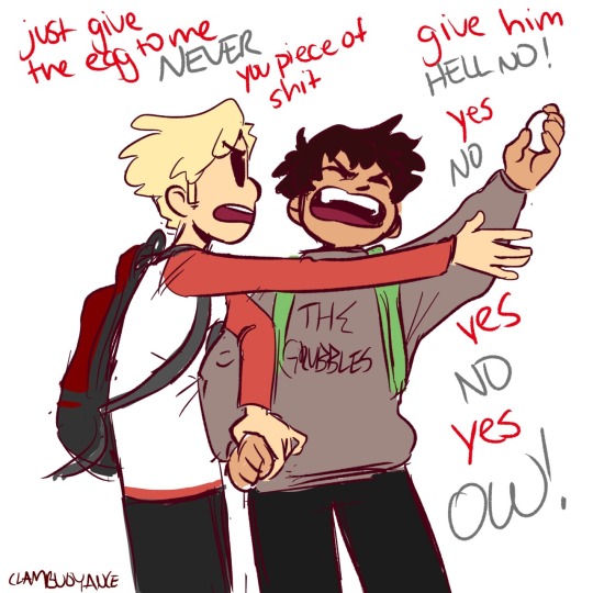 clambuoyance:  Dave and Karkat are assigned as partners in their egg project. Typical shenanigans ensue. A bond is formed.