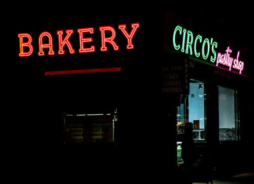 Circo’s Pastry Shop(in Bushwick on Knickerbocker Street at Hart Street) NB: The Project Neon g