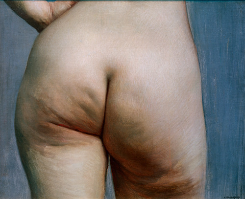 kirgiakos:Felix Vallotton (1865 – 1925). “Etude de fesses [Study of buttocks]’’, c.1884.   Oil on ca