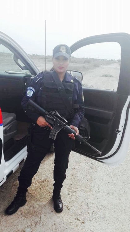 vaz183:  Sexy Busty Topless Mexican Cop