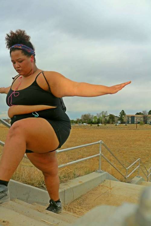 marfmellow:  me and my fat body serving lil backpack on a dusty road realness<3