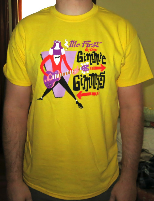 Day: 568
Shirt: Me First and the Gimme Gimmes - Me First and the Gimmie Gimmies Chris Shary Design
Color: Yellow
Brand: Gilden
Source: I really was behind Me First when they first came out. i thought to myself all covers by punk ruck heroes how cool!...